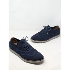 Johnston & Murphy Sneaker Mens Sz11 Blue Knit Wingtip Oxford Casual